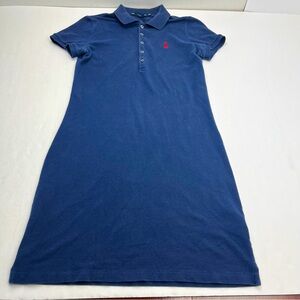 Ralph Lauren Sport Size Small Navy Polo Dress Short Cap Sleeve 100% Cotton *FLAW
